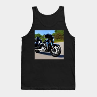 Classic Cruiser Motorcycle Black Tank Top